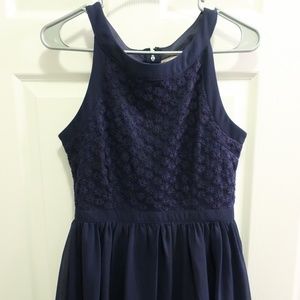Navy blue knee length dress size small